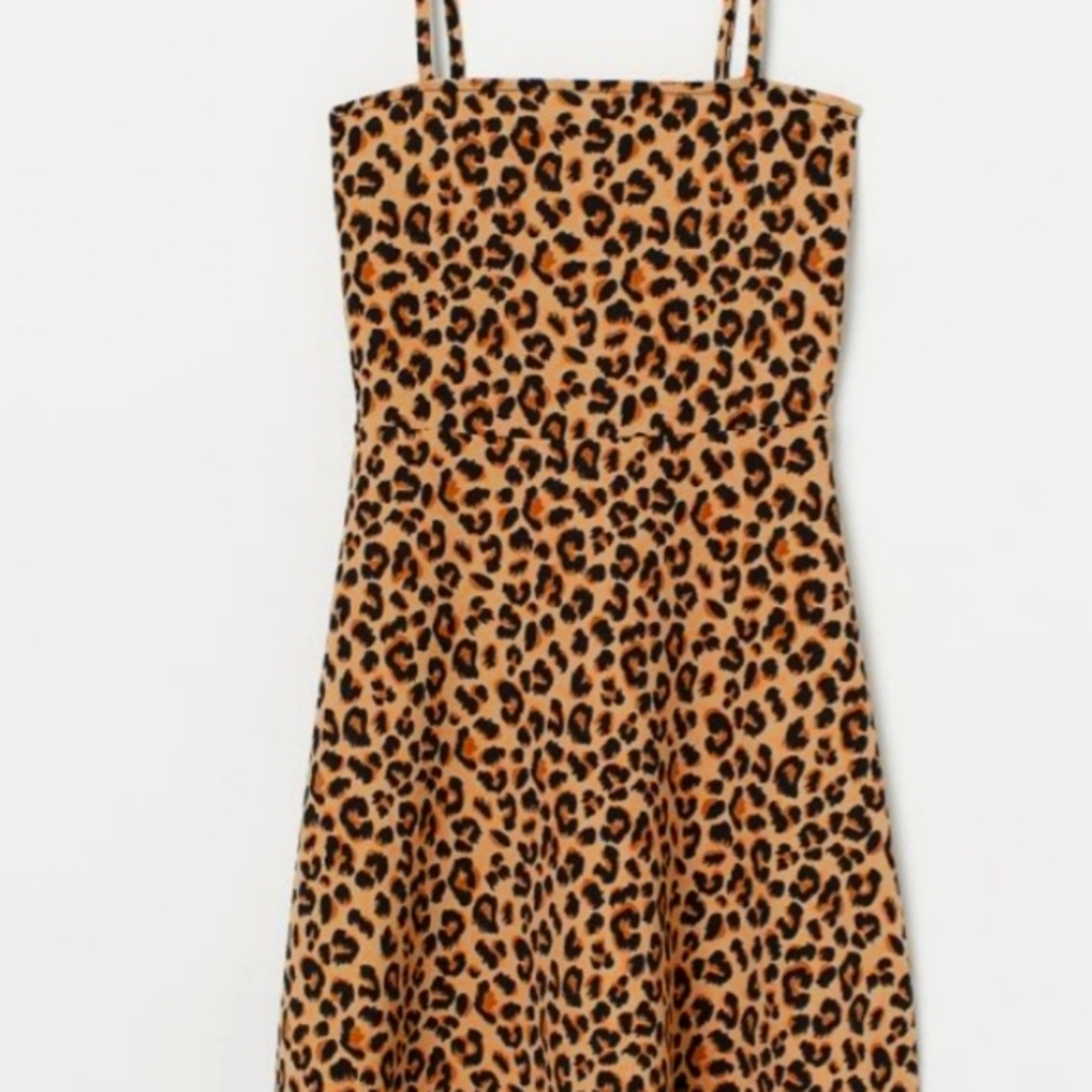 Brave Soul fiesta tie front mini cami dress in leopard print